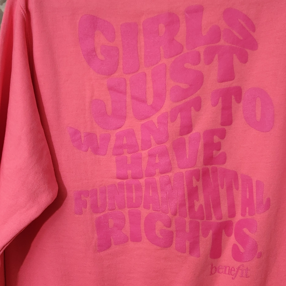 Benefit Cosmetics Hot Pink Sweatshirt
